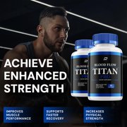 Blood Flow Titan for Men Capsules – BloodFlow Titan Vitamin Complex Pills, Energy, 1 Pack, 60 Capsules