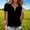 Black, variant on Women's Half Zip Polo Shirt Short Sleeve Stand Collar Casual Golf Top