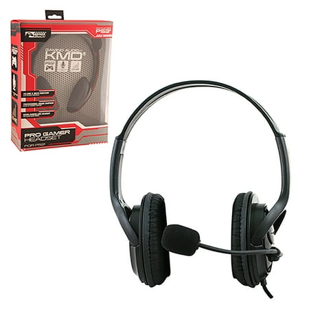 kmd wired professional gaming headset with microphone for sony playstation 3 and 4 black