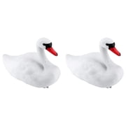 2X Swan Decoys, Floating Plastic Swan, White Statue Decoration Pet