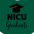 thumbnail image 4 of Inktastic Nicu Graduate-graduation Hat Boys or Girls Baby Bib, 4 of 4