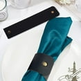 thumbnail image 3 of FONDOTIN Silverware Wrapping Bands Napkin Rings Black 12Pcs For Table Decor Home Users Hotel Staff, 3 of 7