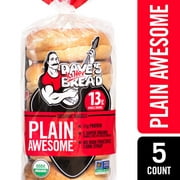 Dave's Killer Bread Plain Awesome Organic Bagels, 16.75 oz, 5 Count
