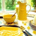 thumbnail image 4 of Certified International  French Bees Set of 4 Embossed Honeycomb Ice Cream Bowls - 6" Diam x 3", 4 of 4