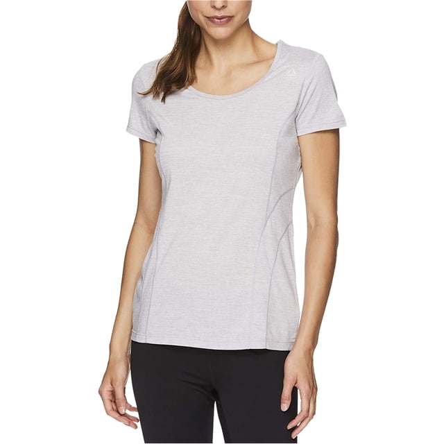 Reebok T-Shirt de Base Chiné en Polyester pour Femmes, Gris, Moyen