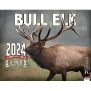 2024 Monster Bull Elk Signature Series Wall Calendar 16-Month X-Large Size 14x22, Best Big Elk Calendar by The KING Company-Monster Calendars