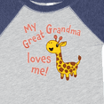 thumbnail image 4 of Inktastic My Great Grandma Loves Me Cute Giraffe Boys or Girls Baby Bodysuit, 4 of 5