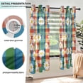 thumbnail image 3 of Yayeee Window Curtains Light Filtering 63"x52" Grommet Panel Pair Home Living Room Decor, Green Checkered Daisy, 3 of 7