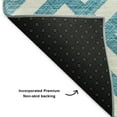 thumbnail image 3 of Addison Rugs Mayfield Washable Transitional Squares Teal Rectangle Rug, 5' x 7'6", 3 of 6