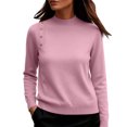 thumbnail image 4 of yillto Womens Sweaters Tops Lightweight Business Casual Long Sleeve Soft Knit Mock Neck Pullover Sweater, 4 of 5