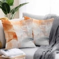 thumbnail image 2 of Abstract Oil Painting Outdoor Pillow Covers Pack of 2 Orange White Watercolor Modern Art Waterproof Throw Pillow Covers Decorative Cushion Cases for Patio Garden Tent Balcony Couch 26x26 inch, 2 of 8