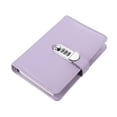thumbnail image 3 of Diario A6 con cerradura, cuaderno con cerradura, cuaderno de cuero para journaling, diario de anillas con papel recargable, púrpura, 3 of 7