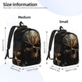 thumbnail image 4 of Ratiio Vintage Ornate Skull Print Canvas Backpack for Women & Men Retro Aesthetic Rucksack Basic Backpack for High School/College Students Travel Laptop Bag, 4 of 5