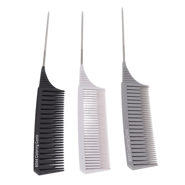 Hair Comb, Long Lasting Professional Reliable Glossy Round Foiling Comb For Individual Hairdressing For Barber Shops For Salon Set 1,Set 2,Set 3,Set 4