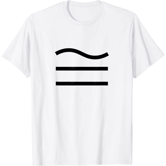 Three Line Arithmetic Equal Sign Mathematics Math Symbol T-Shirt
