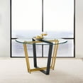 thumbnail image 4 of Armen Living Devi 48" Round Dining Table in Gold Stainless Steel, 4 of 10