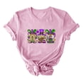 thumbnail image 4 of ICHUANYI Mardi Gras Women's Stylish Crewneck Print Short Sleeve T-shirt Casual Loose Shirt Tops Cloth New Trending, 4 of 4