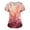 Red, variant on Scrub Tops Women Healthcare Worker Scrub Tops V Neck Short Sleeve Floral Print Shirts