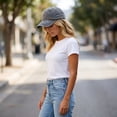 thumbnail image 7 of Cevemin Soft-top Baseball Cap - Washed Fabric with Cute Puppy Embroidery Design and Unstructured Fit for Casual Streetwear, Outdoor Activities, Travel, and Holiday Party, 7 of 7