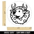 thumbnail image 2 of Christmas Deer Mount in Wreath Self-Inking Rubber Stamp Ink Stamper - Dry Pad (No Ink) - Mini 1/2 Inch, 2 of 7