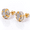 Gold-Plated, variant on 14K Gold Plated Screw Back Stud Earrings for Women Men, Cubic Zirconia Cluster Round Studs with Screw On Closure, Trendy Jewelry Gift for Him Her