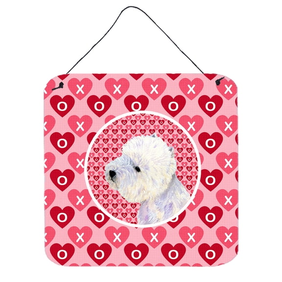 Carolines Treasures LH9135DS66 Westie Hearts Love and Valentines Day Portrait Wall or Door Hanging Prints 6HX6W