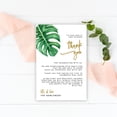 thumbnail image 3 of Koyal Wholesale Tropical Monstera Leaf Wedding Thank You Place Setting Cards for Table Reception, Dinner Plates, 56-Pack, 3 of 5
