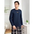 thumbnail image 5 of Men's Long Sleeve Letter Print Homewear Top, 5 of 5