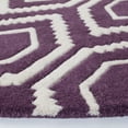thumbnail image 3 of SAFAVIEH Chatham Graham Geometric Wool Area Rug, Purple/Ivory, 7' x 7' Round, 3 of 8