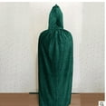 thumbnail image 5 of Adult Halloween Velvet Cloak Hooded Medieval Costume Witch Vampire Halloween Costume Dress Coats, 5 of 7