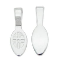 100pcs Silver 22x8mm Glue on Bail Charms Alloy Pendant Earring Bails for Glass Tile DIY Making Findings