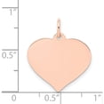 thumbnail image 4 of 14K Rose Gold Heart Disc Charm (22 X 18) Made In United States xrm529/27, 4 of 5
