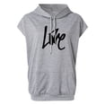 thumbnail image 4 of Women Summer Tops Women Plus Size Fashion Print Hooded Sweatshirt Short Sleeve Loose Blouse Top Crop Tops from Creme Color Crop Girls Business Casual Blouse plus Size Casual Juniors Bra Grey M, 4 of 4
