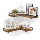 thumbnail image 3 of VASAGLE Estantes de Esquina en Forma de L, Juego de 2, Estantes Flotantes, Estantes de Pared, para Dormitorio, Salón, Cocina, Estilo Industrial, Marrón Rústico y Negro LLS831B01, 3 of 5
