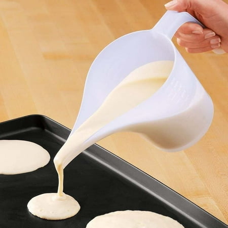 

Fairnull 1000ml Plastic Cooking Baking Cake Sharp Spout Funnel Measuring Cup with Scale