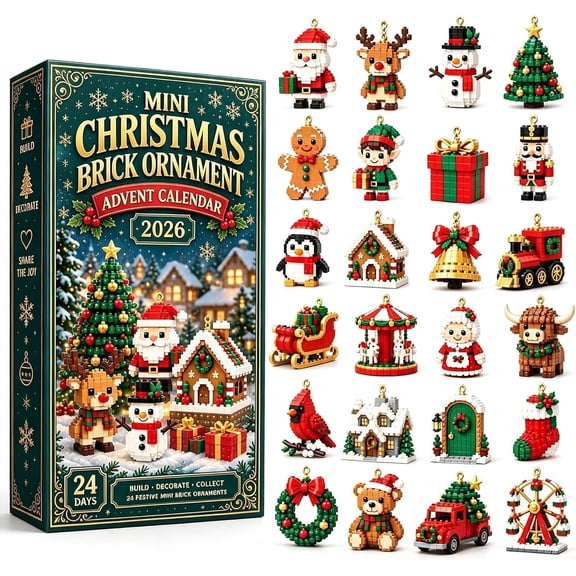 24-Day Mini Christmas Brick Ornament Advent Calendar