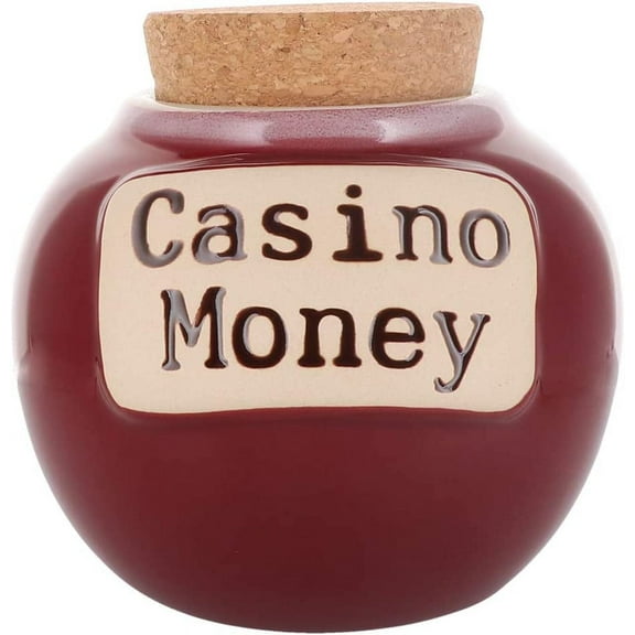 Cottage Creek Casino Ceramic Piggy Bank Money Jar