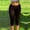 Coffee, variant on IUYRTFE Women Solid Color Side Slit Capri Pants High Waist Stretch Cropped Leggings for Gym Summer Daily Wear