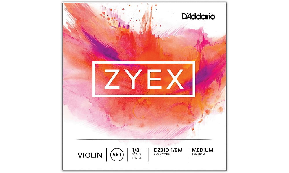 D'Addario Zyex Series Violin String Set 1/8 Size