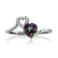 thumbnail image 2 of Gem Stone King 1.06 Ct Heart Shape Green Mystic Topaz 925 Sterling Silver Ring (Size 8), 2 of 2