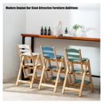 Killeryuki Folding Bar Stool 3 Stool,Solid Wood Counter Height Foldable