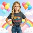 thumbnail image 2 of Girls Cute Printed Graphic Tees Casual Shirts For Children Youth Stylish Top School Season Age 2-13, 2 of 4