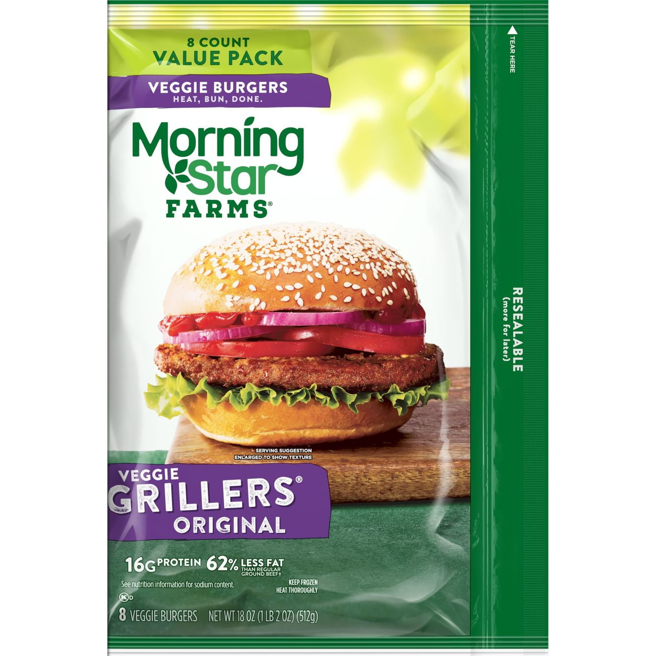 Morningstar Farms Grillers Original Veggie Burgers - Frozen - 18oz/8ct ...