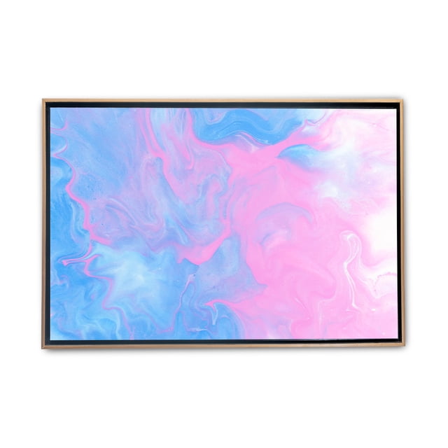 Cuadro Abstracto Pinturas Azul y Rosa Arte Moderno Canvas de Tela de Algodon Listo para Colgar con Bastido de Madera Marco Flotante Colores Maxigráfica Shop Cuadro Algodon Abstracto