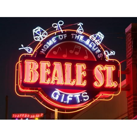 Yorkie For Sale In Memphis Neon Signs, Beale Street Entertainment Area, Memphis, Tennessee, USA Print Wall Art By Walter Bibikow ()