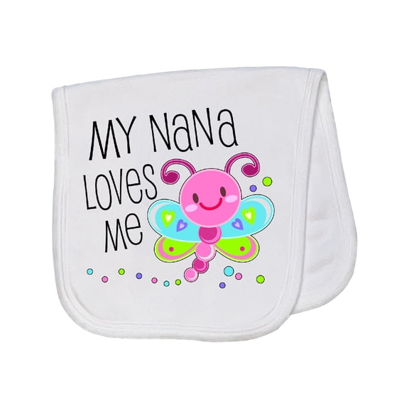 Inktastic My Nana Loves Me Cute Dragonfly Baby Burp Cloth