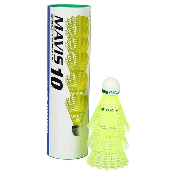 YONEX Mavis 10 Badminton Shuttlecocks Tube of 6 - Yellow