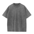 thumbnail image 4 of ZOYOEN Mens Heavyweight Cotton T Shirts with Pocket- Loose Fit Crewneck Short Sleeve Casual Distressed Tees Gray Size M, 4 of 4