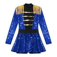 thumbnail image 3 of YUUMIN Shiny Showman Halloween Dress-up for Girls Sequins Biketard Dance Dress Ringmaster Circus Show Dancewear Blue 8, 3 of 5
