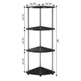 thumbnail image 4 of Convenience Concepts Designs2Go 4-Tier Corner Shelf in Black Wood Finish, 4 of 5